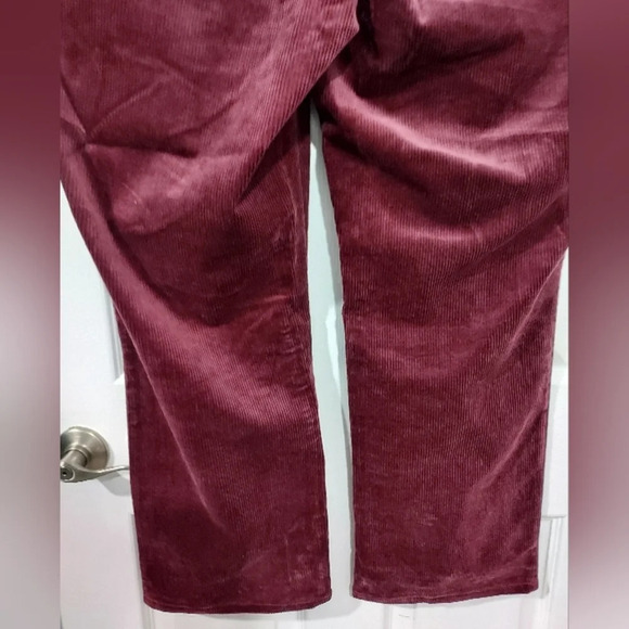 D & Co. Denim & Company Maroon Corduroy Elastic Waist Pants in Size 20WP - Picture 8 of 11